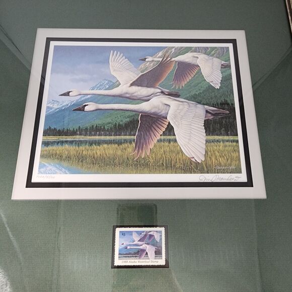 James Beaudoin 1988 Alaska Waterfowl Conservation Stamp Print Framed Art 1989 - Picture 3 of 11